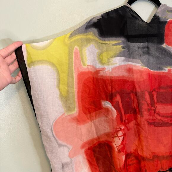 Swimwear Cover Up Womens Kaftan OS Art To Wear Fringes Beach Vacation Summer - Picture 6 of 6